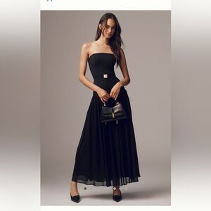 Anthropology Hutch Carmel Strapless Belted Drop-waist maxi dress size 4!